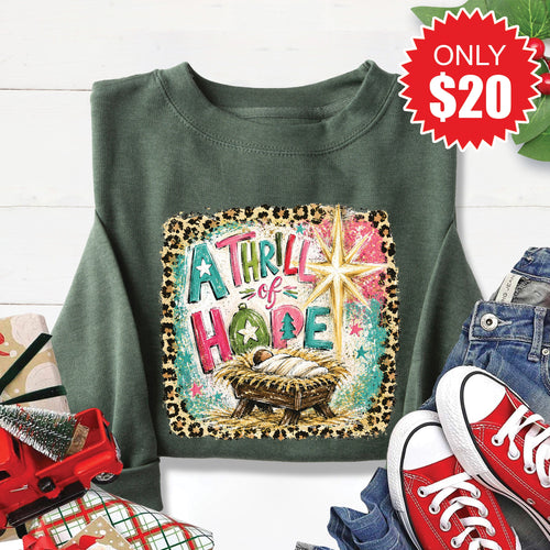 A Thrill of Hope Sweatshirt - Heather Forest - 20 product image 1
