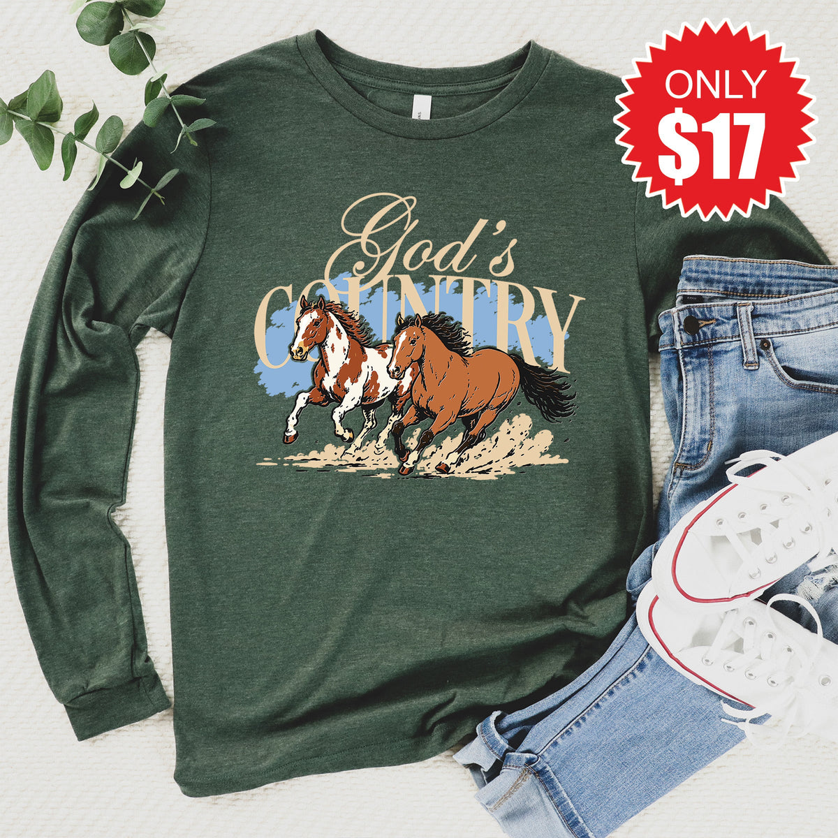 God's Country Long Sleeve - Heather Forest - 17 product image 1