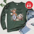 God's Got a Plan Christmas Highland Long Sleeve - Heather product image 1