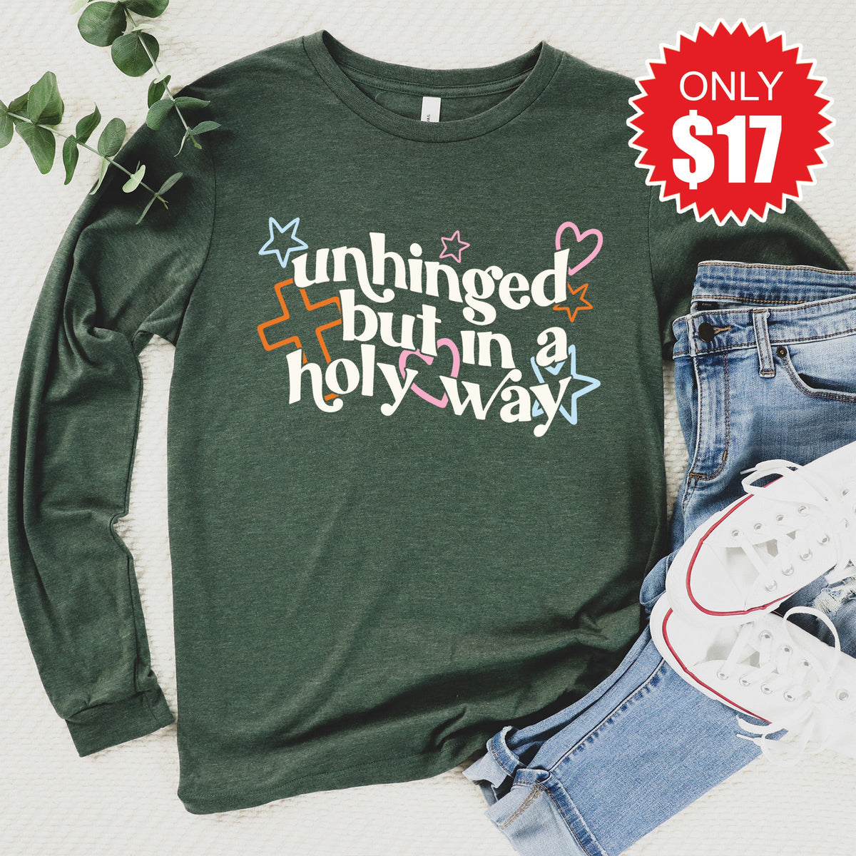 Unhinged Long Sleeve - Heather Forest - 17 product image 1