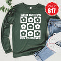 God Keeps His Promises Long Sleeve - Heather Forest - 17 product image 1