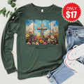 She Is Clothed With Strength Long Sleeve - Heather Forest product image 1