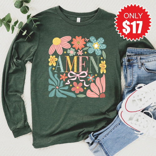 Amen Long Sleeve - Heather Forest - 17 product image 1