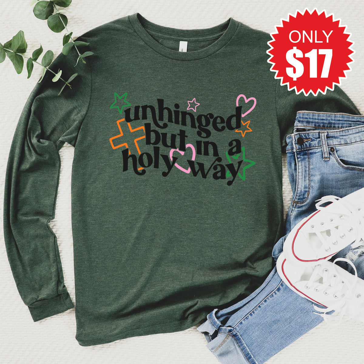 Unhinged Long Sleeve - Heather Forest - 17 product image 1