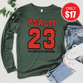 Psalm 23 Long Sleeve - Heather Forest - 17 product image 1