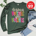 Blessings Upon Long Sleeve - Heather Forest - 17 product image 1