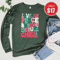 Joy Love Peace Stacked Long Sleeve - Heather Forest - 17 product image 1