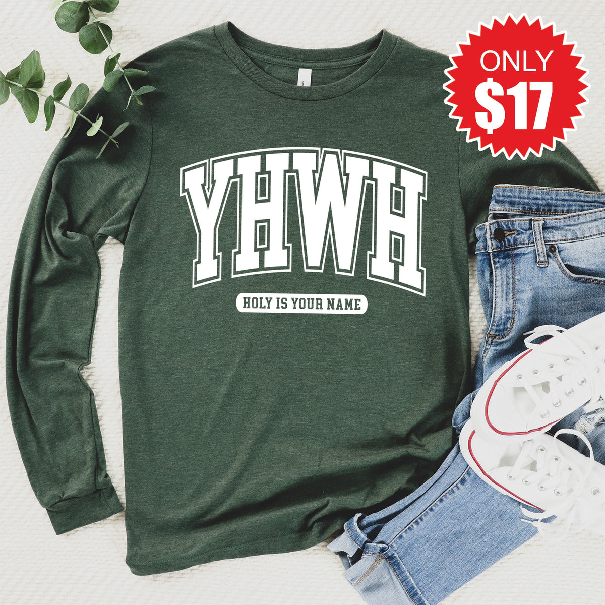 YHWH Long Sleeve - Heather Forest - 17 product image 1