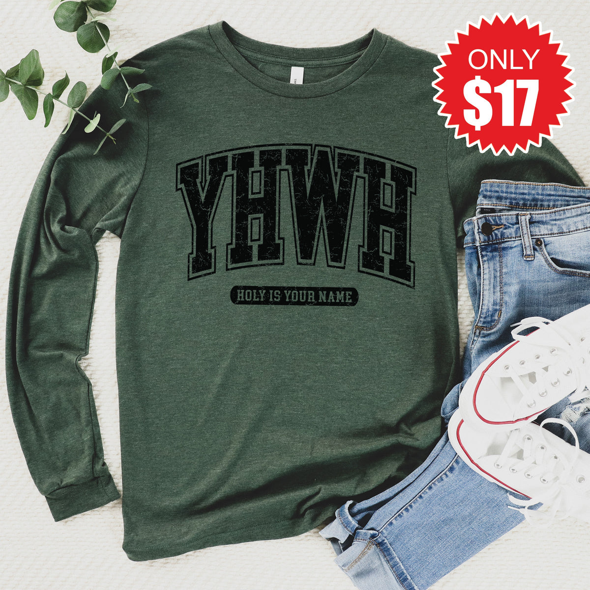 YHWH Long Sleeve - Heather Forest - 17 product image 1