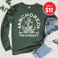 Anchored In Christ Long Sleeve - Heather Forest - 17 product image 1