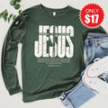 Jesus Loves You and Me Long Sleeve - Heather Forest - 17 product image 1