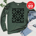God Keeps His Promises Long Sleeve - Heather Forest - 17 product image 1