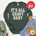 It's All Gravy Baby Long Sleeve - Heather Forest - 17 product image 1