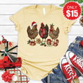 Christmas Chickens Tee - Heather French Vanilla - 15 product image 1