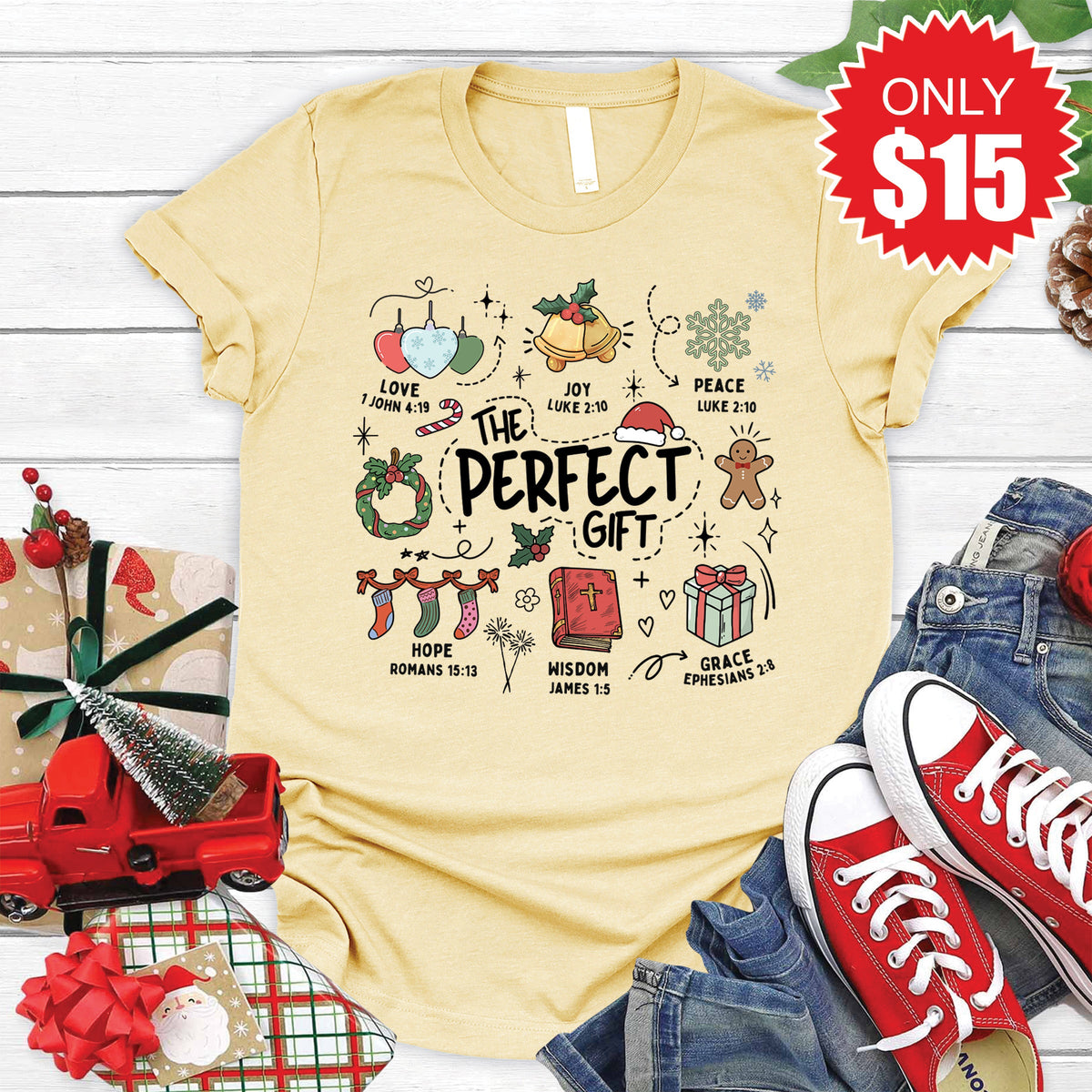 The Perfect Gift Tee - Heather French Vanilla - 15 product image 1
