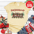 Dachshund Through The Snow Tee - Heather French Vanilla - 15 product image 1