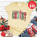 Merry Christmas Tee - Heather French Vanilla - 15 product image 1