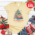 All Booked for Christmas Tee - Heather French Vanilla - 15 product image 1