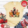 Christmas Chickens Tee - Heather French Vanilla - 15 product image 1