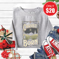Christ Is Born Sweatshirt - Heather Grey - 20 product image 1