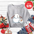 Its Fine Snowman Sweatshirt - Heather Grey - 20 product image 1