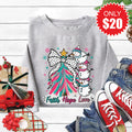 Faith Hope Love Snowman Sweatshirt - Heather Grey - 20 product image 1