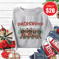 Dachshund Through The Snow Sweatshirt - Heather Grey - 20 product image 1