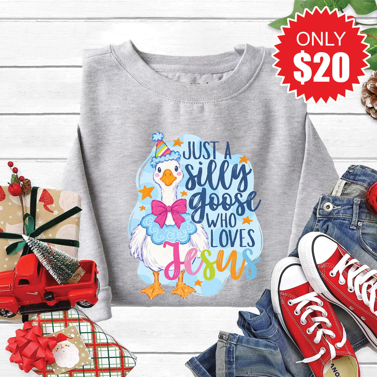 Silly Goose Sweatshirt - Heather Grey - 20 product image 1
