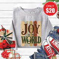 Joy To The World Sweatshirt - Heather Grey - 20 product image 1