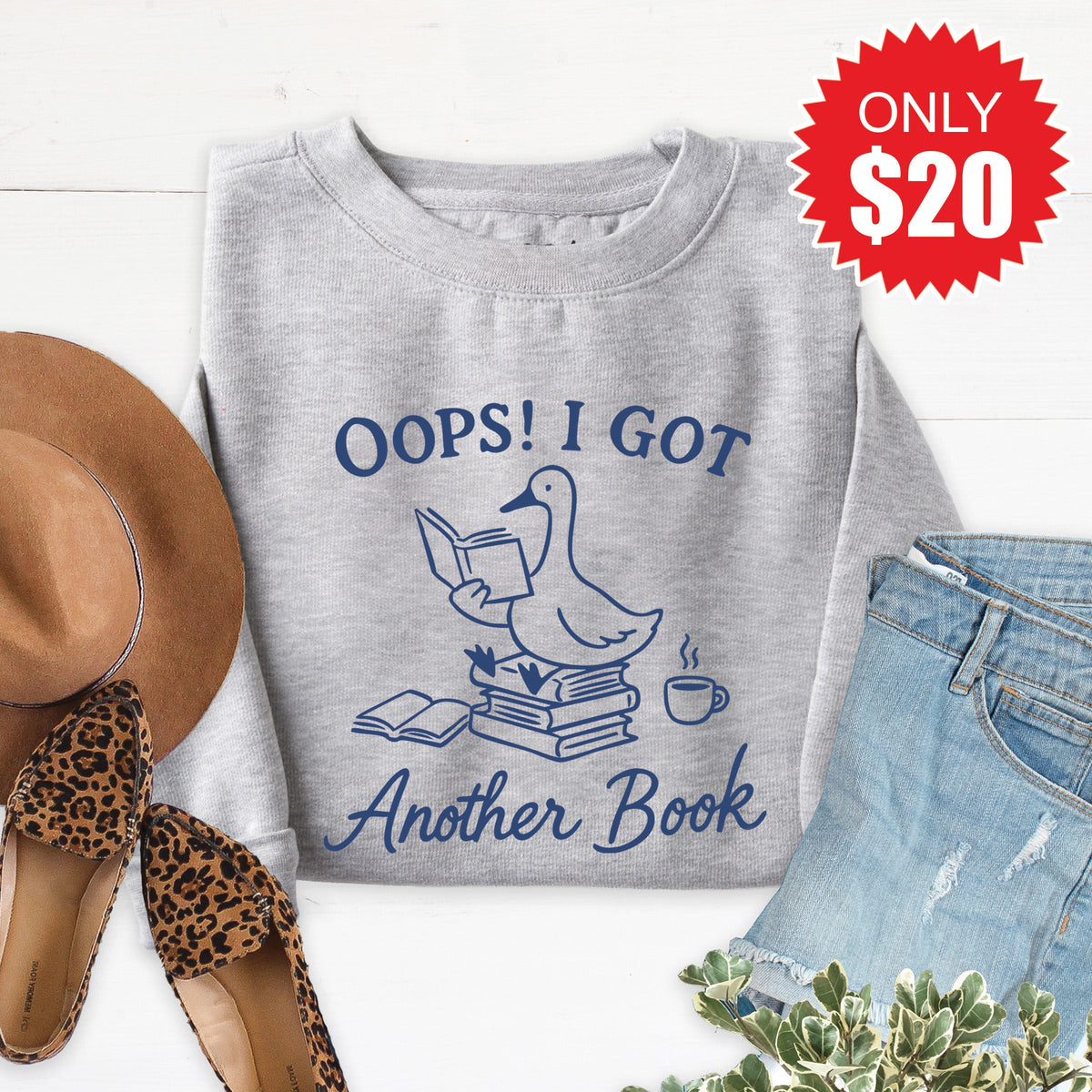 Another Book Sweatshirt - Heather Grey - 20 product image 1