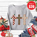 Christmas Crosses Sweatshirt - Heather Grey - 20 product image 1
