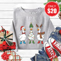 Christmas Ducks Sweatshirt - Heather Grey - 20 product image 1