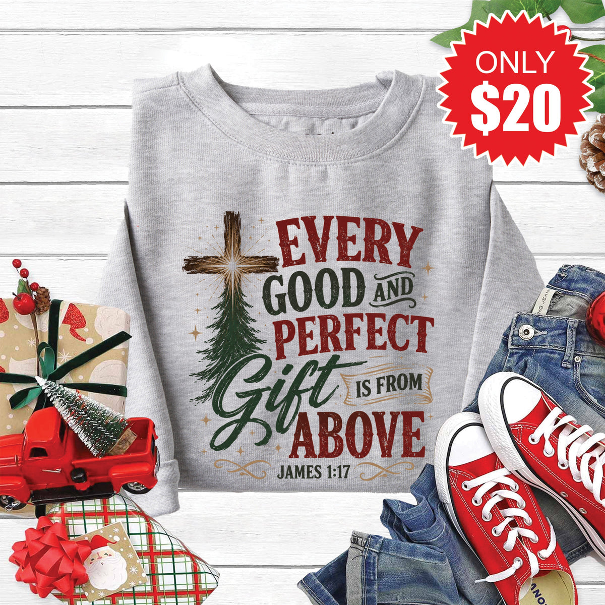 Good and Perfect Gift Sweatshirt - Heather Grey - 20 product image 1