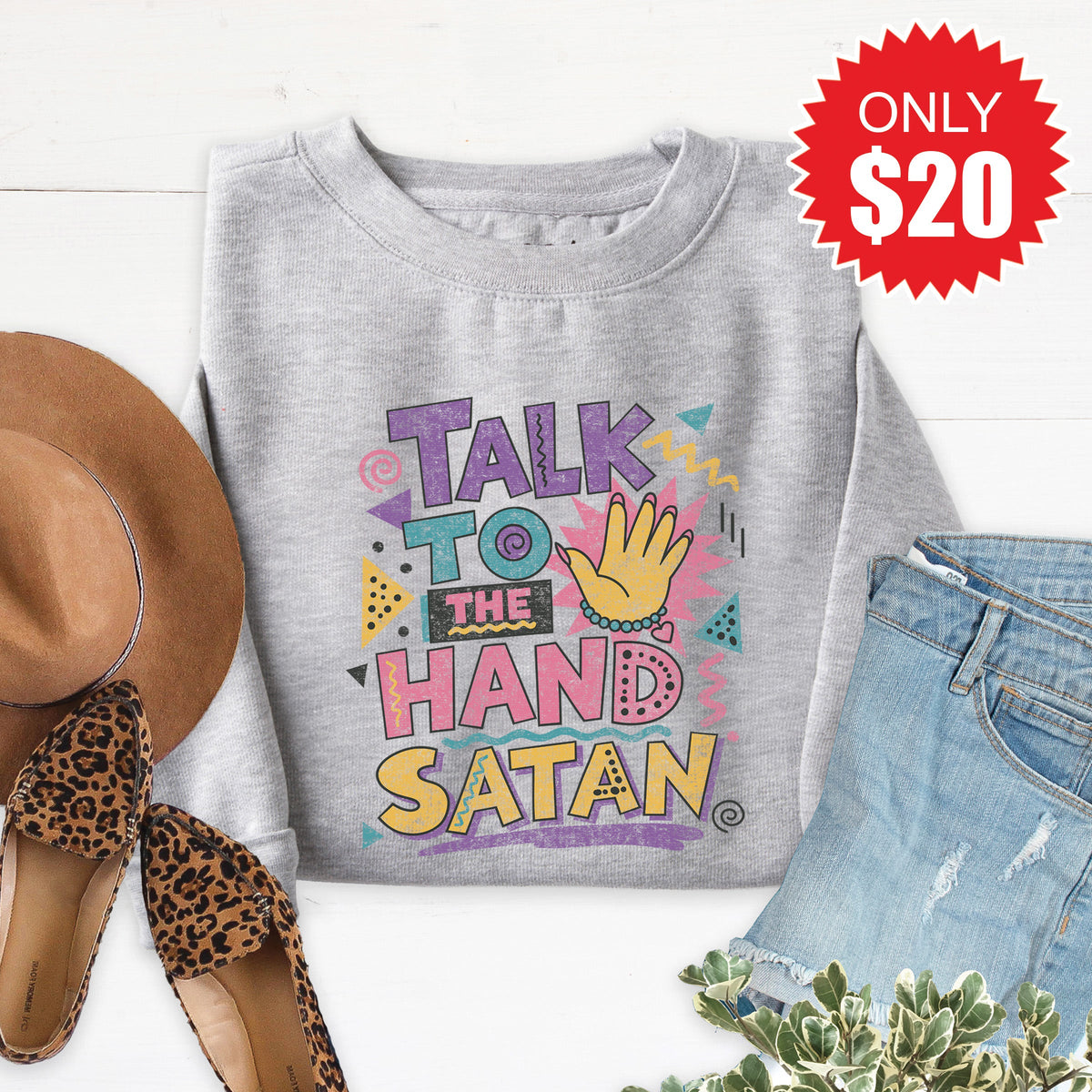 Talk to the Hand Sweatshirt - Heather Grey - 20 product image 1