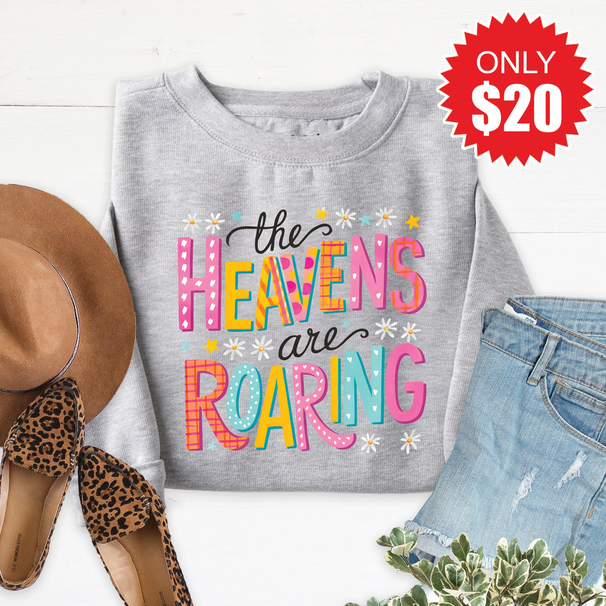 The Heavens Are Roaring Sweatshirt - Heather Grey - 20 product image 1