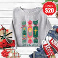 Joy to the World Candy Sweatshirt - Heather Grey - 20 product image 1