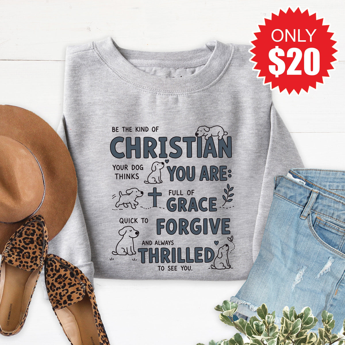 Be The Kind Of Christian Sweatshirt - Heather Grey - 20 product image 1