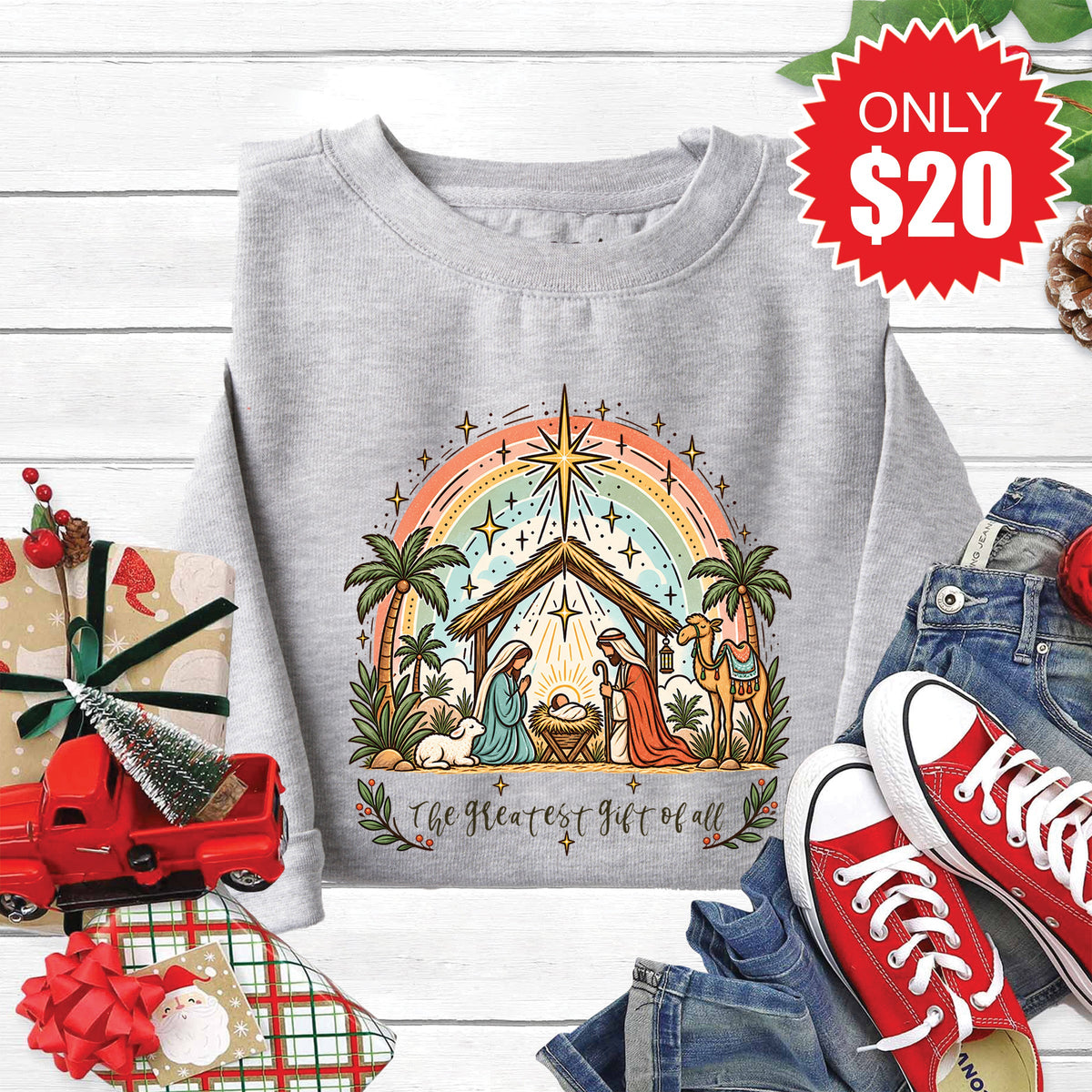 The Greatest Gift Sweatshirt - Heather Grey - 20 product image 1