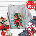 Christmas Cross Sweatshirt - Heather Grey - 20 product image 1