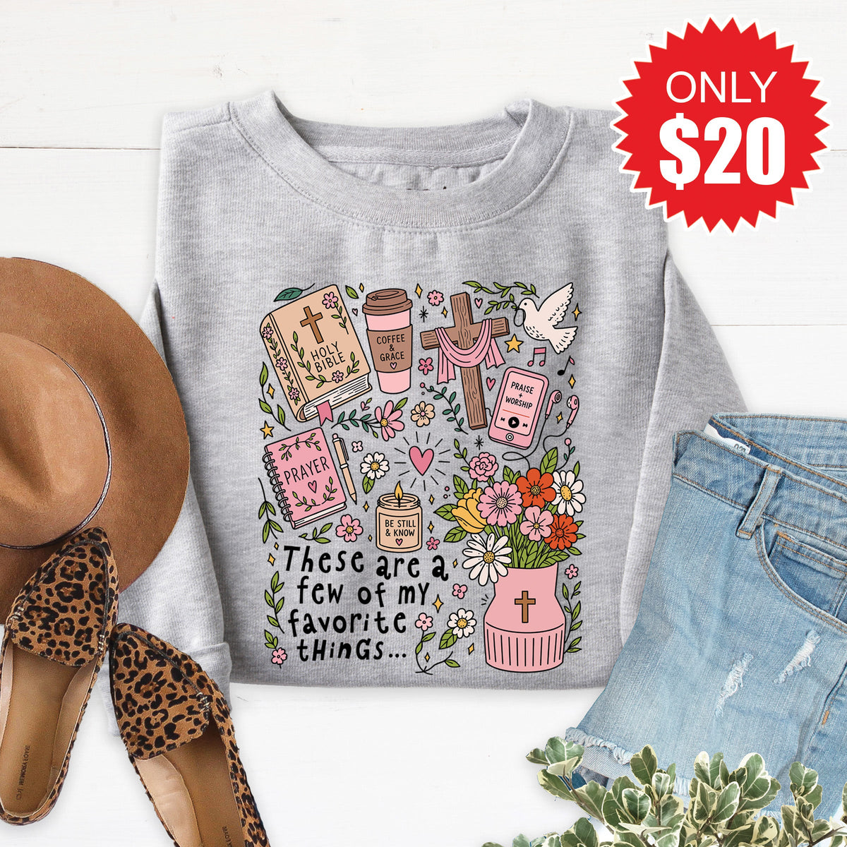 Favorite Things Sweatshirt - Heather Grey - 20 product image 1