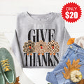 Give Thanks Sweatshirt - Heather Grey - 20 product image 1