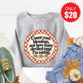 Count Your Blessings Sweatshirt - Heather Grey - 20 product image 1