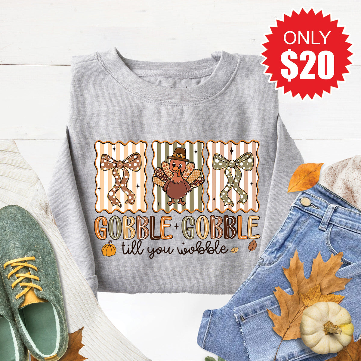 Gobble Sweatshirt - Heather Grey - 20 product image 1