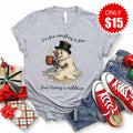 Everything Is Fine Snowman Tee - Heather Grey - 15 product image 1