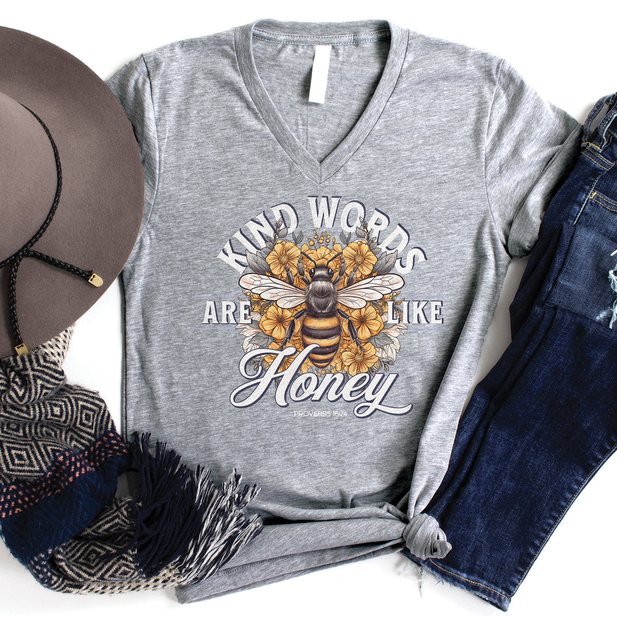 Kind Words Are Like Honey V-Neck product image 3