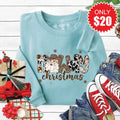 Howdy Christmas Sweatshirt - Heather Lagoon - 20 product image 1