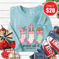Greatest Gift Stockings Sweatshirt - Heather Lagoon - 20 product image 1