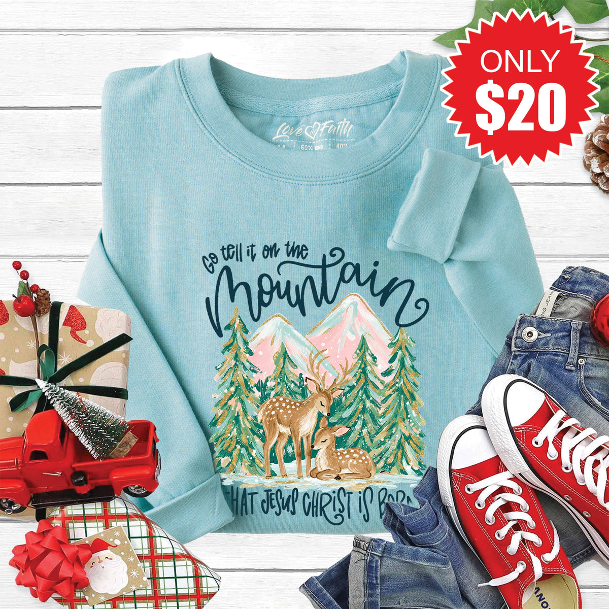 Go Tell It Sweatshirt - Heather Lagoon - 20 product image 1