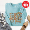 It Was Jesus Sweatshirt - Heather Lagoon - 20 product image 1