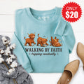 Walking By Faith Sweatshirt - Heather Lagoon - 20 product image 1
